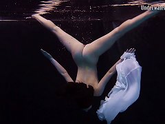 Andrejka Slowly Takes Down Her Skirt While Diving In The Pool Porn Videos